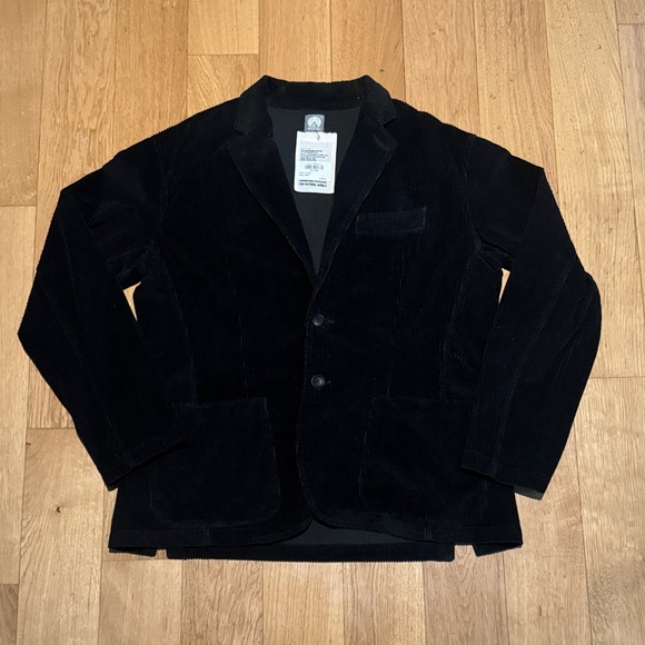 18 East - COSTA SINGLE BREASTED BLAZER - DARK GREEN COTTON CORDUROY